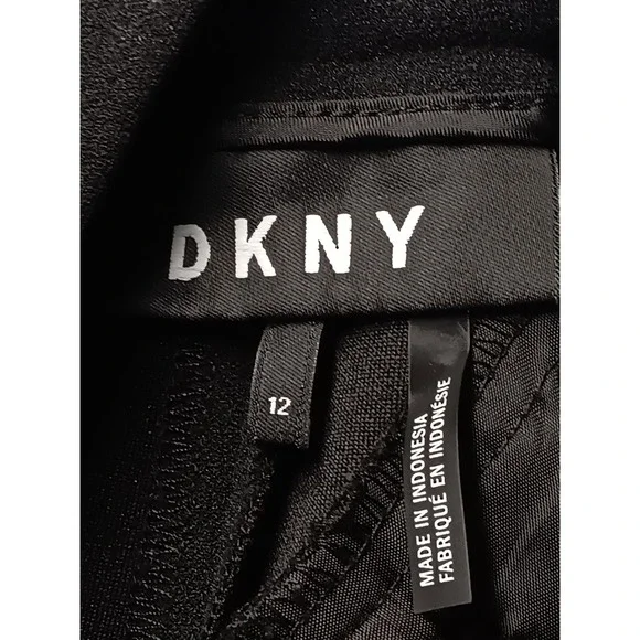 DKNY Women's Black Dress Pants Slim Leg Stretch Size 12 Old Money Classy Office - Picture 2 of 10